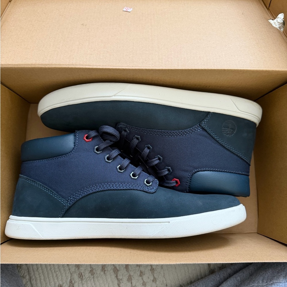 Men's timberland Navy High-Top Sneakers size 8 worn once